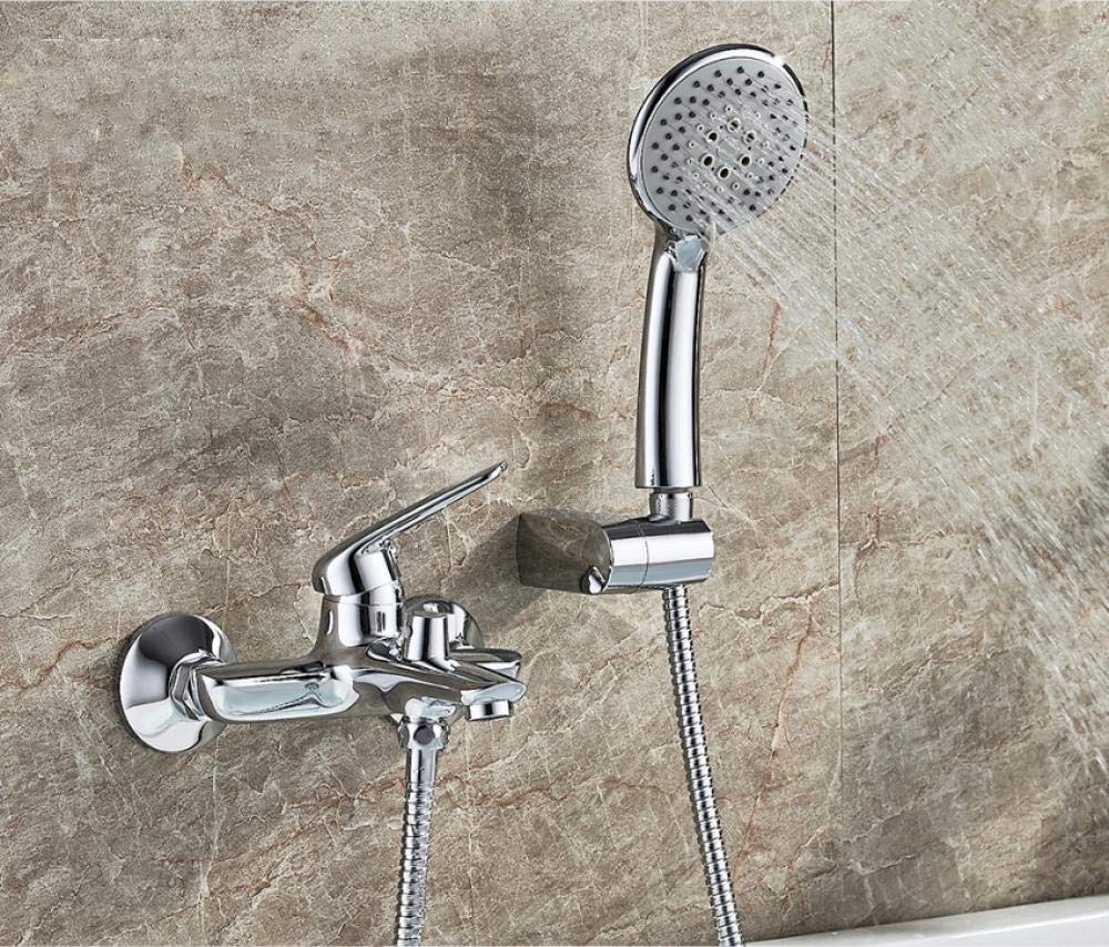 Premium Chrome Single Handle Bathtub Faucet with Handheld Shower - Modern Mixer Tap for Bathroom & Kitchen - Perfect for Spa Relaxation and Daily Hygiene