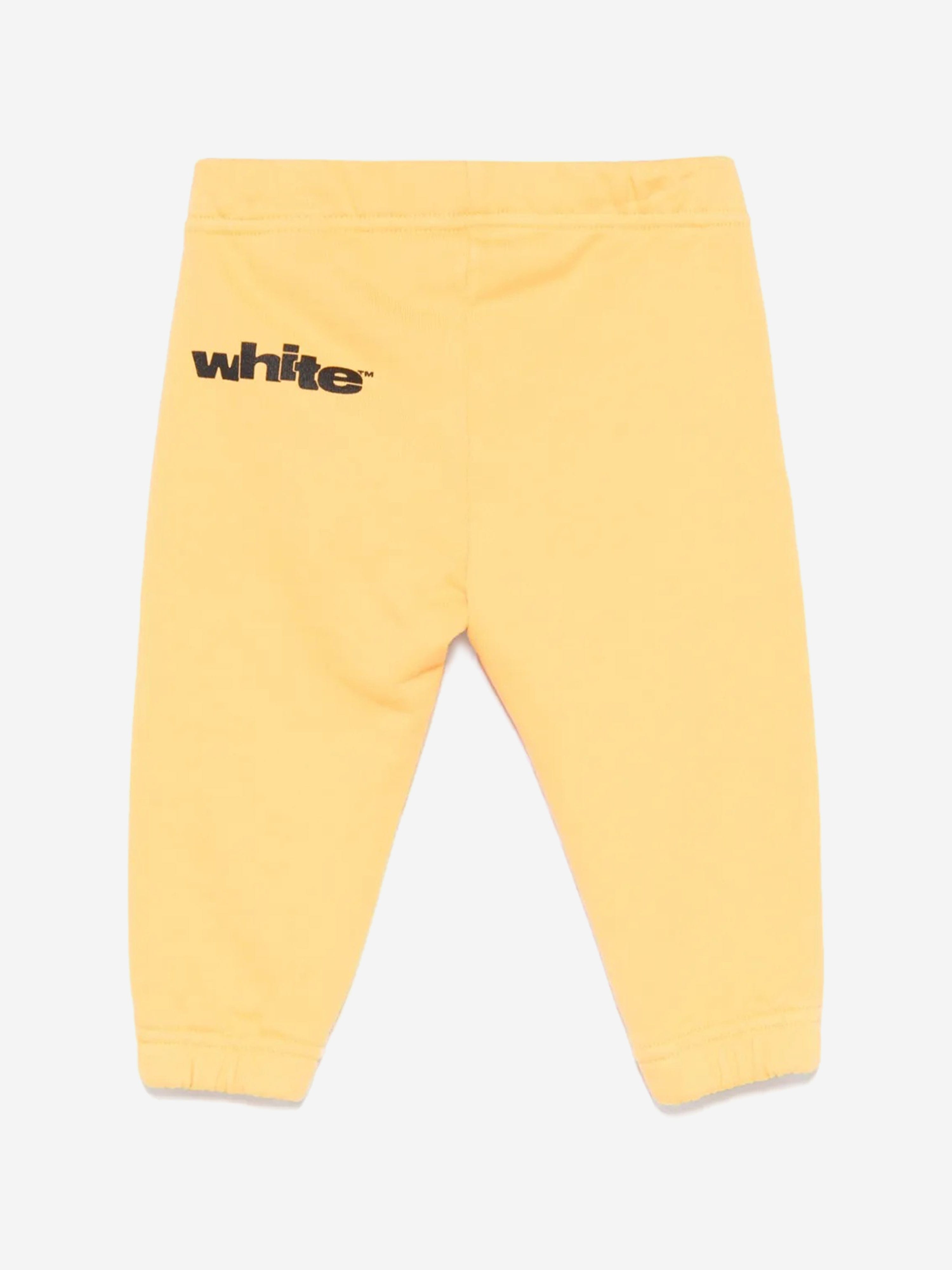 Trendy Yellow Graphic Joggers for Baby Boys - Soft Cotton Comfort Pants for Playtime & Outdoor Activities