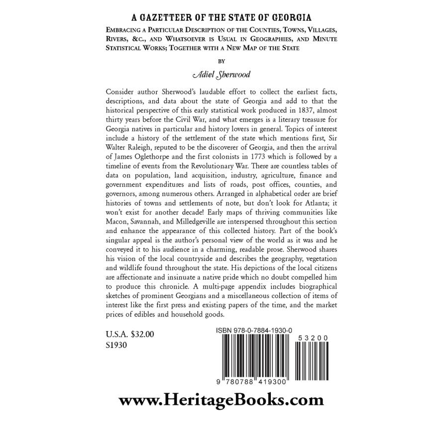 Georgia State Gazetteer - Comprehensive Guide to Cities, Counties & Landmarks | Perfect for Travel, Research & Genealogy