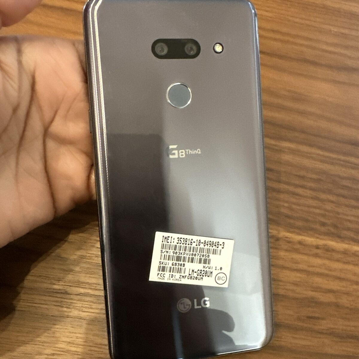 Unlocked LG G8 ThinQ 128GB Smartphone (Platinum) - 6.1
