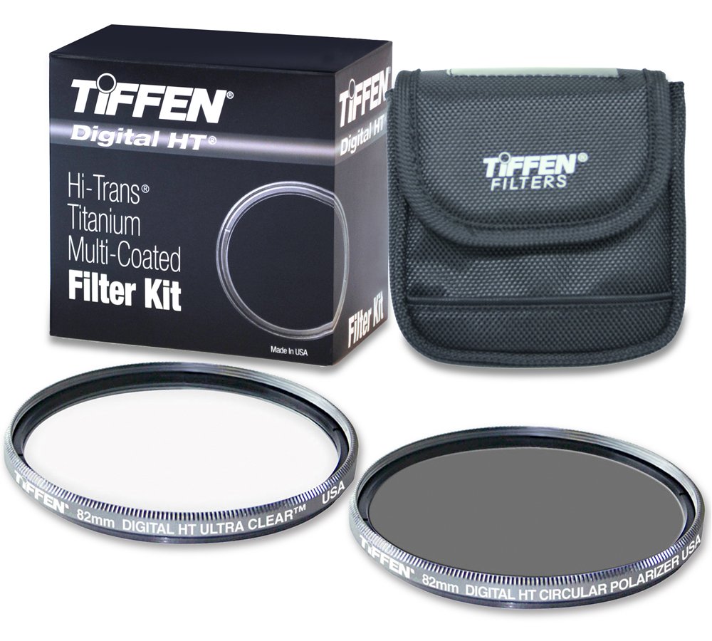 Tiffen 82mm Digital HT Twin Pack - Ultra Clear & Circular Polarizer Lens Filter Kit for DSLR & Mirrorless Cameras - Perfect for Landscape, Portrait & Outdoor Photography