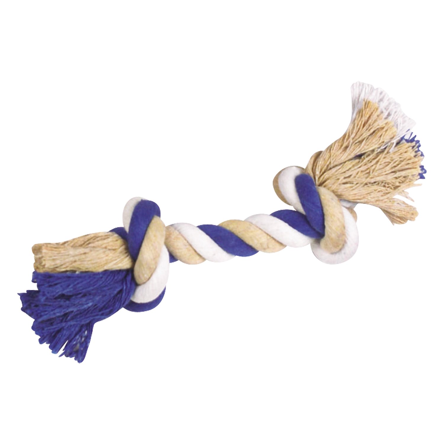 Durable Rope Bones Dog Chew Toys for Aggressive Chewers - Blue, 8 Inch - Perfect for Teething Puppies & Dental Health