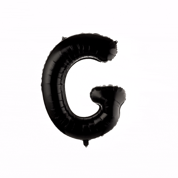 Balloonify Black Mylar Letter G Balloon - 40 Inch Large Foil Alphabet Balloon for Birthday Party Decorations, Baby Showers, Graduation Celebrations & Photo Backdrops (1 Count Box)