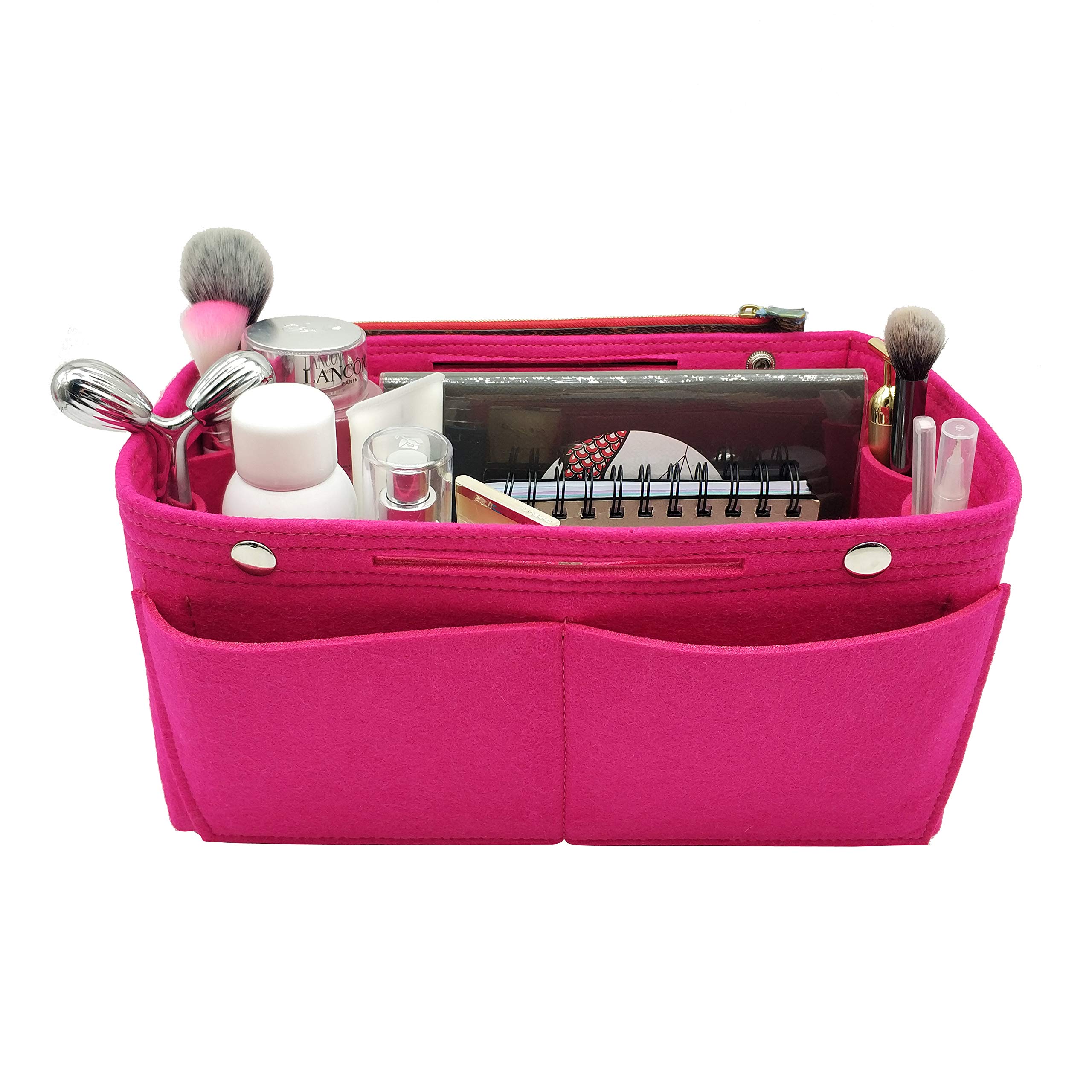 LEXSION Felt Purse Organizer Insert - Multi Pocket Handbag Organizer with 8 Slots for Wallet, Phone & Makeup | Perfect for Tote Bags, Crossbody & Designer Purses | Keep Essentials Neat & Accessible