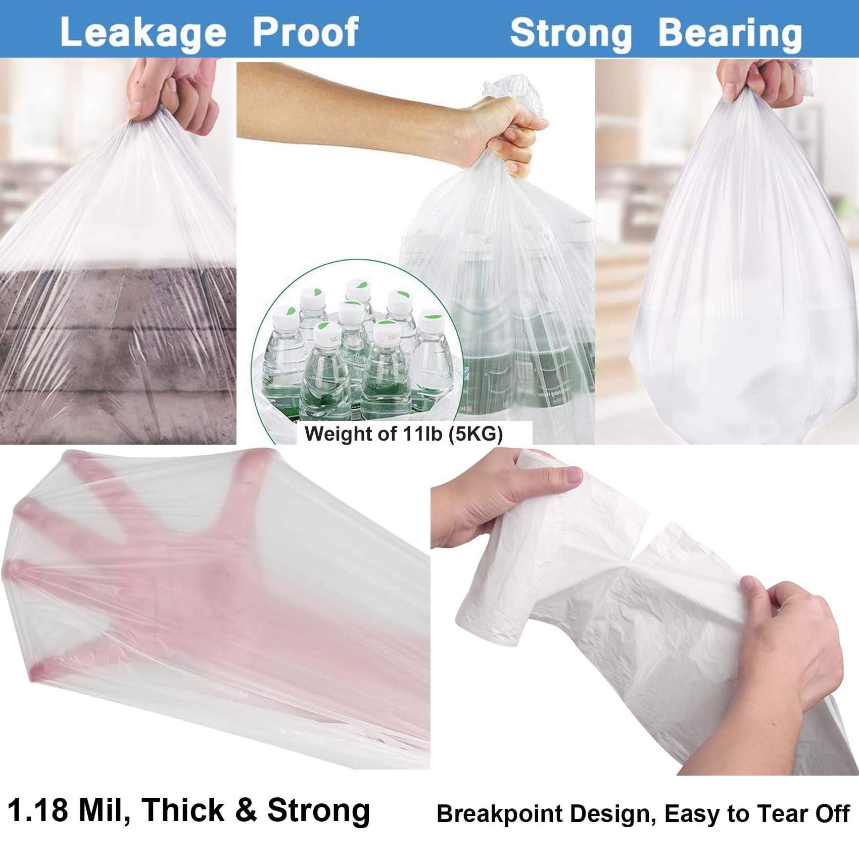 Eco-Friendly Biodegradable Trash Bags - 3 to 5 Gallon Compostable Waste Bags for Bathroom, Bedroom, Office | Small Trash Can Liners for Sustainable Waste Disposal & Home Organization