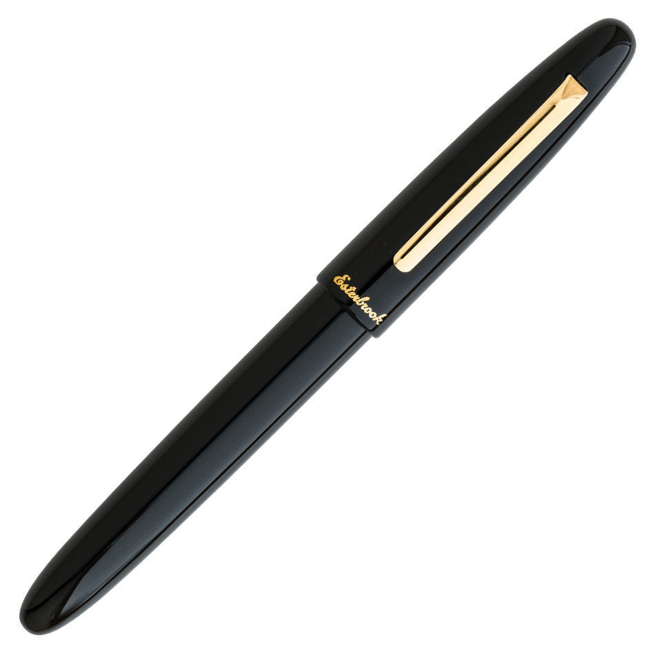 Esterbrook Estie Fountain Pen - Premium Ebony Wood with Gold Trim - Perfect for Writing, Calligraphy, and Gift Giving
