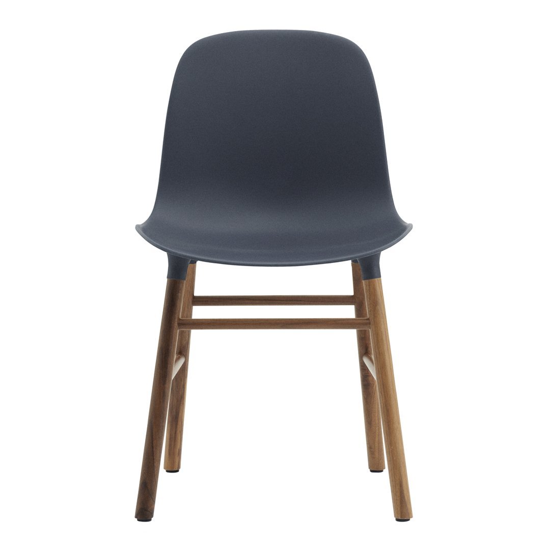 Modern Form Chair with Sturdy Wooden Legs - Perfect for Dining Room, Office, or Living Room Decor