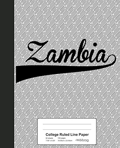 College Ruled Notebook - 100 Sheets Wide Ruled Paper for Students, School & Office Use | Zambia Themed Cover | Perfect for Note Taking, Journaling & Homework
