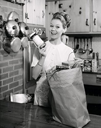 Young Woman with Groceries Poster Print 18x24 - Home & Office Decor