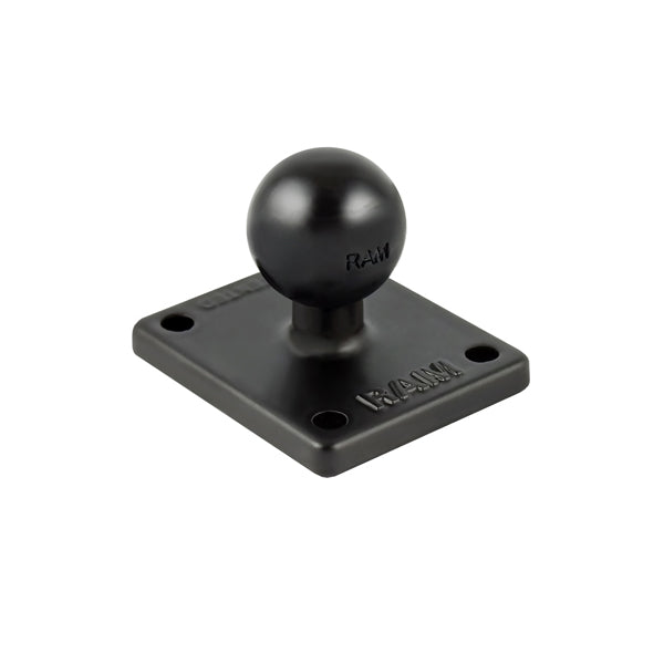 RAM 2 x 1.7 Inch Base with 1.5 Inch Ball Mount & Universal AMPs Hole Pattern (RAM 347U) - Perfect for Marine, RV, Motorcycle & ATV Accessories Mounting