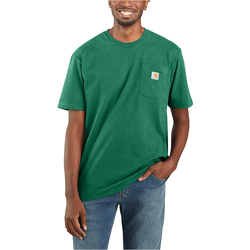 Premium K87 Loose Fit Heavyweight Pocket T-Shirt - North Woods Heather - Comfortable Casual Wear for Men, Outdoor Activities & Everyday Use