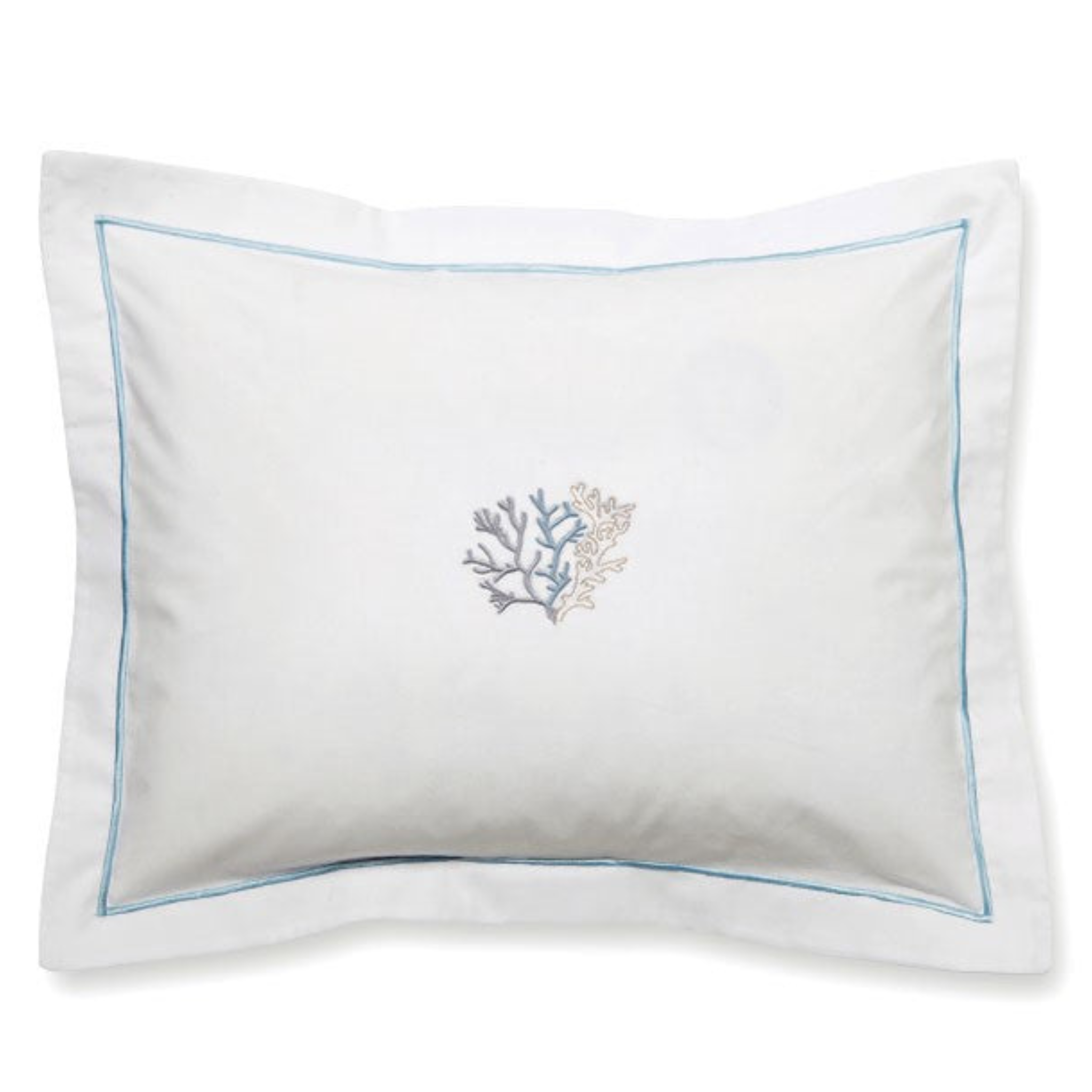 Luxury Coral & Duck Egg Blue Boudoir Pillow Cover - Elegant Bedroom Decor for Master Suite, Guest Room, or Photo Shoot Backdrop