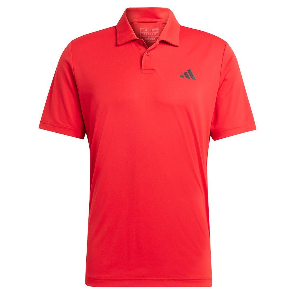 Men's Performance Tennis Polo Shirt - Moisture Wicking, UV Protection & Breathable Fabric for Club Play & Casual Wear - Better Scarlet