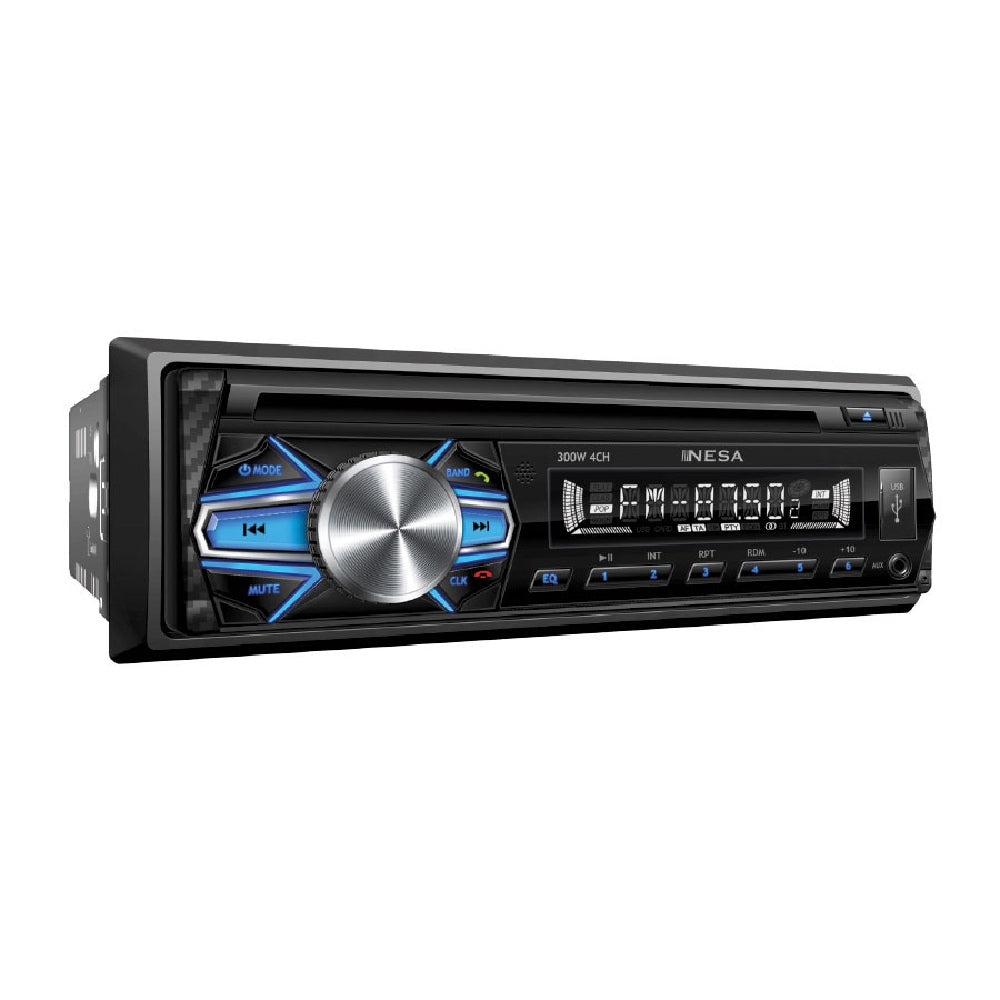 NESA NCD 101B Single DIN Car CD Player with 32GB USB Playback, AUX Input & Bluetooth 3.0 - In-Car Entertainment System for Music Streaming and Hands-Free Calling