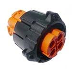 4-Position Circular Socket Connector, Crimp Style, Cable Mount, 4 Terminals, 1 Port (5-Pack) – Ideal for Automotive Wiring, Industrial Equipment, and DIY Electronics Projects