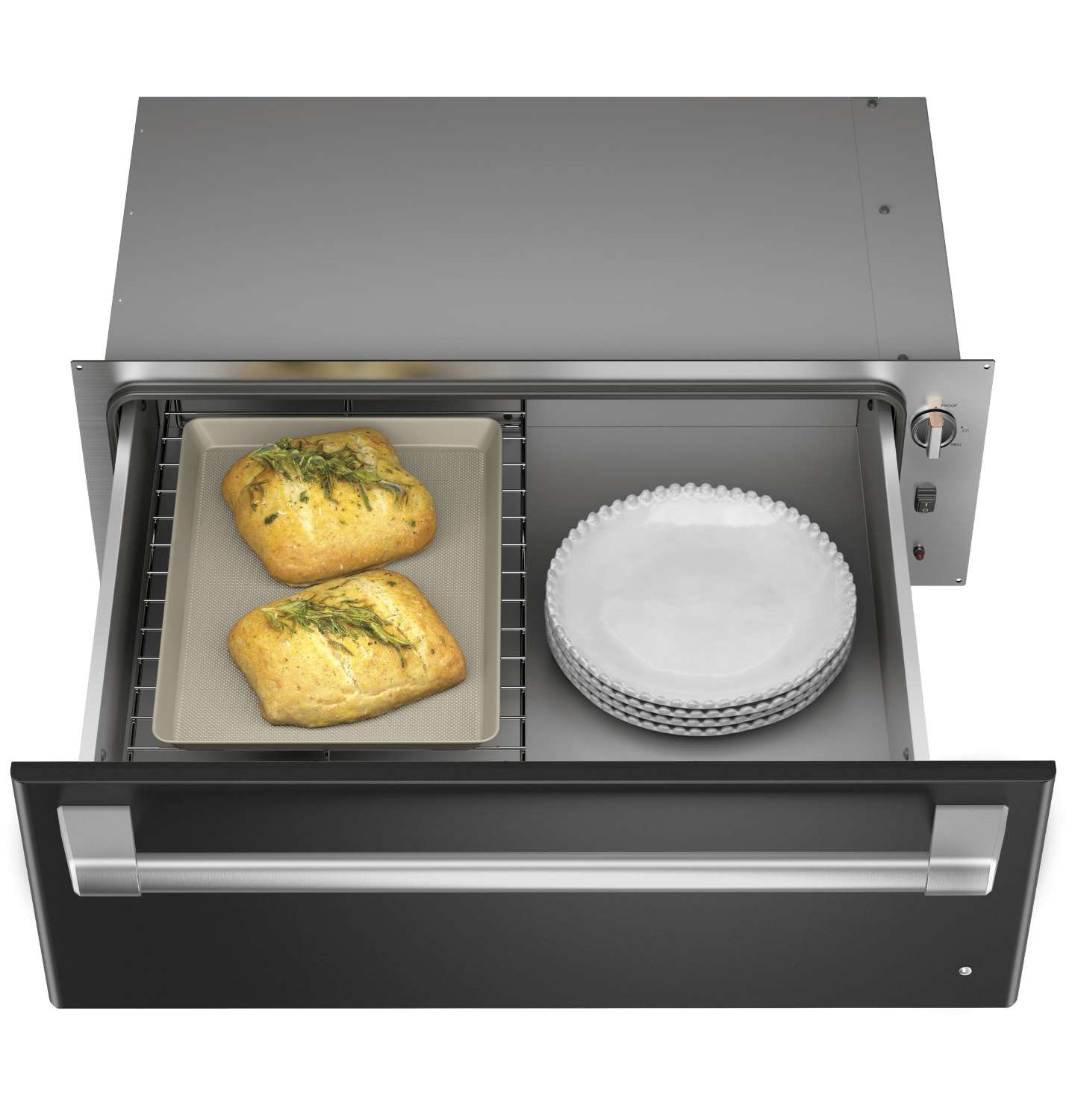 30-Inch Matte Black Warming Drawer for Coffee Shops & Restaurants - 1.9 Cu Ft Capacity (Model CTW900P3PD1) - Perfect for Keeping Food Warm & Pastries Fresh in Commercial Kitchens