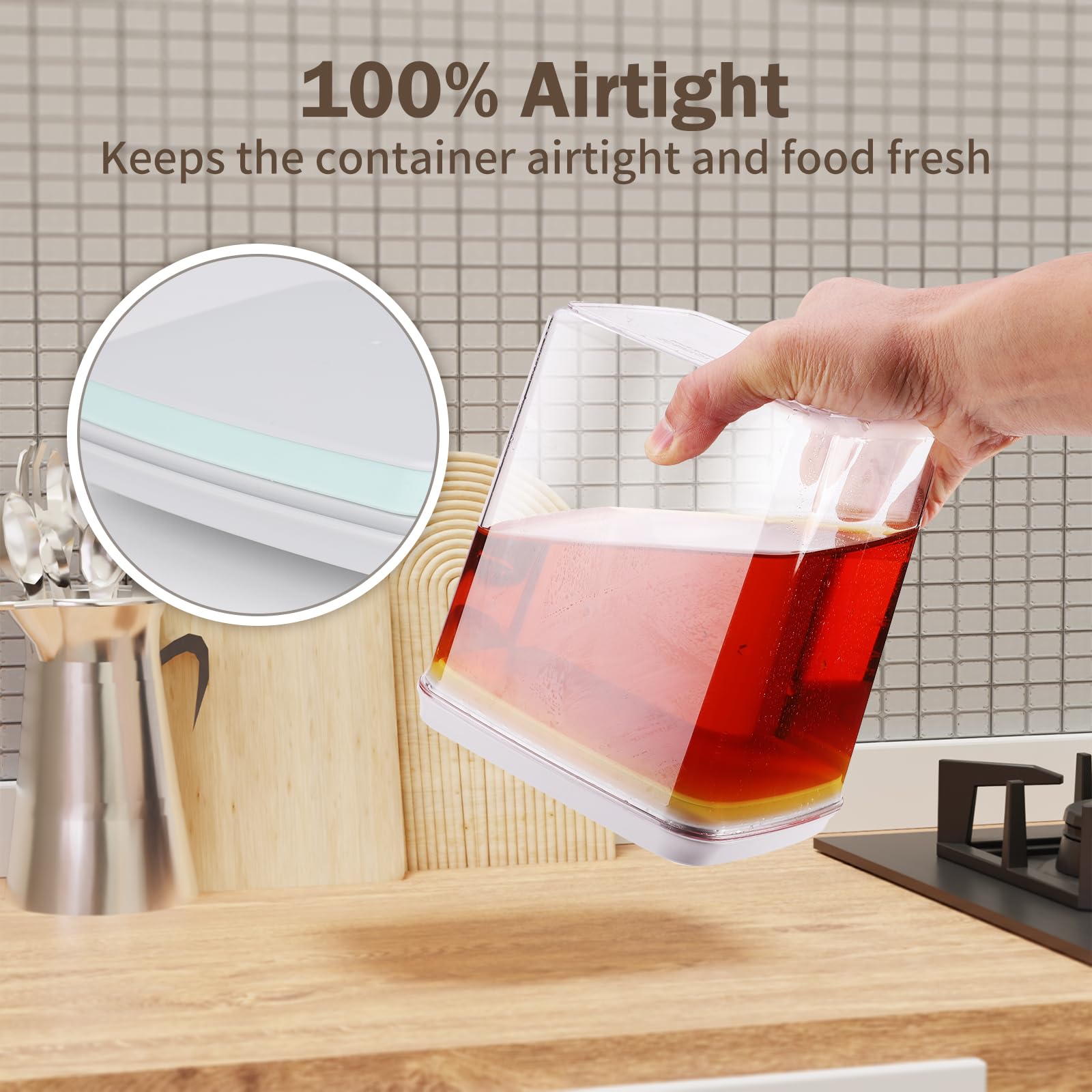 Airtight Food Storage Containers with Pop Lids - 2-Piece Set (2.8Qt Each) | BPA-Free Kitchen & Pantry Organization | Ideal for Meal Prep, Leftovers & Dry Food Storage