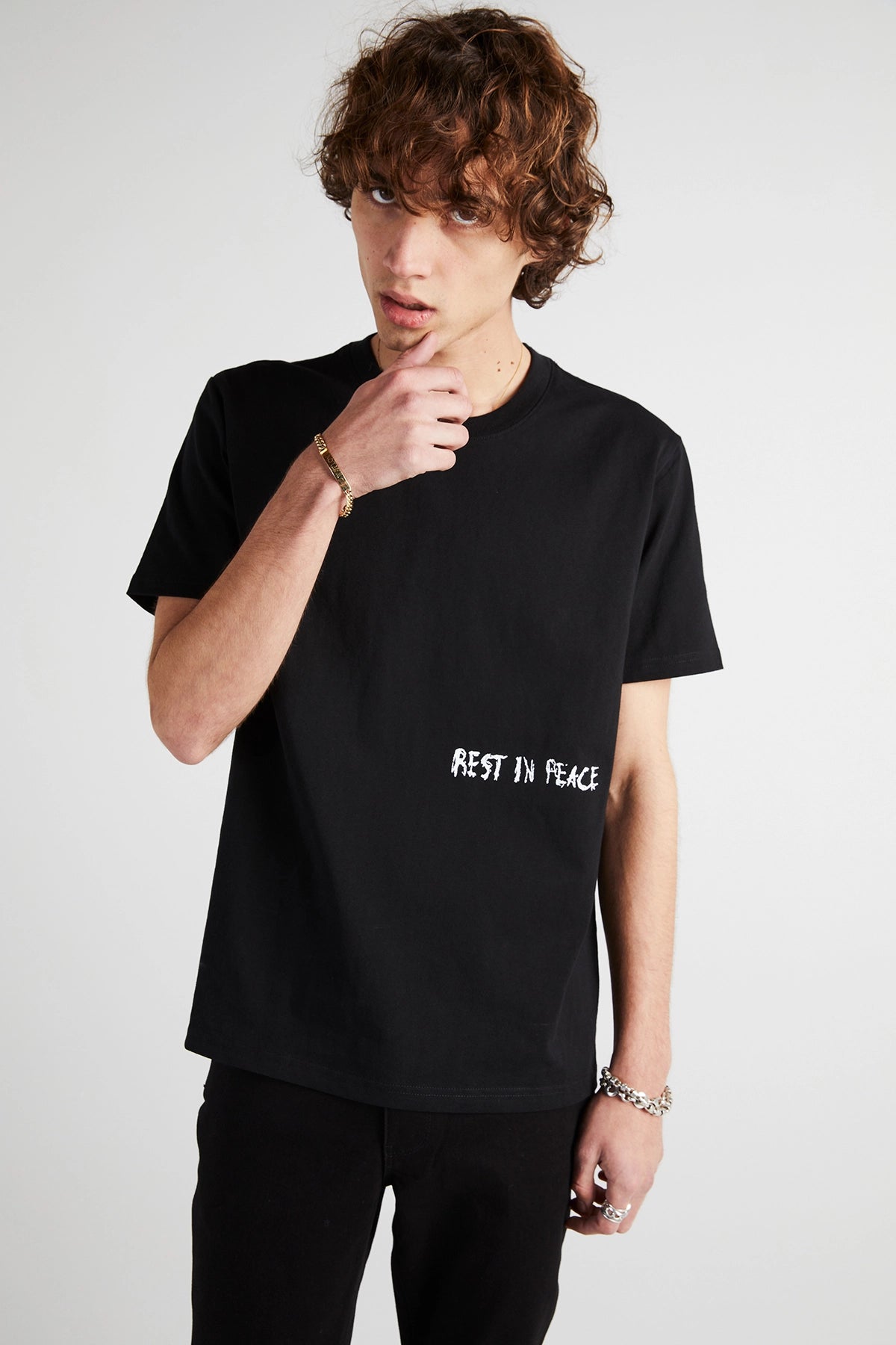 LIAM TEE | Black Ripped Cross Graphic T-Shirt for Men - Stylish Streetwear for Casual Outings & Music Festivals