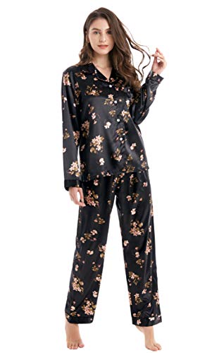 Black With Flower Pattern
