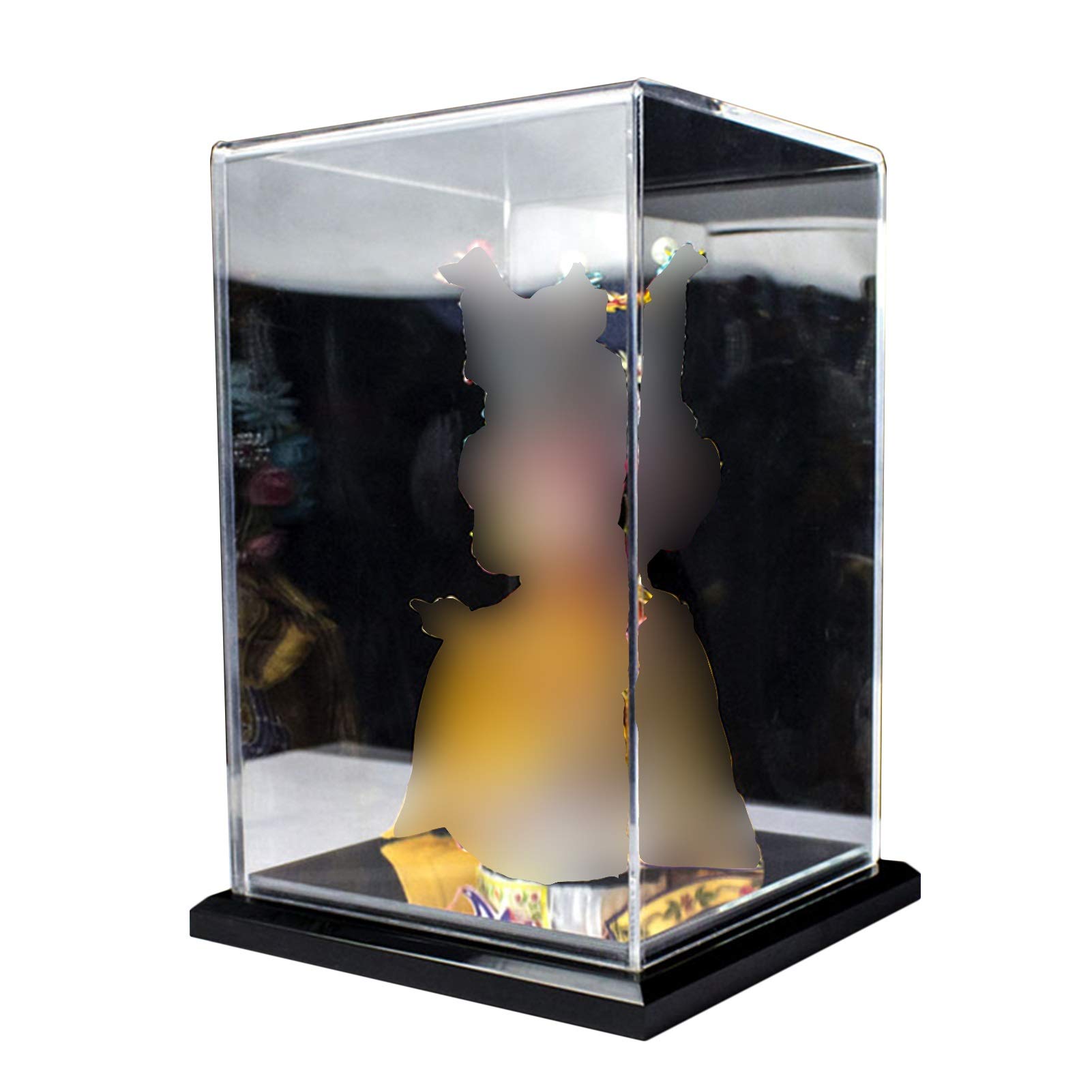 XINGLL Acrylic Display Case with Thickened Black Base - Transparent Dustproof Showcase for Toy Models, Basketball Memorabilia & Collectible Figures - Perfect for Home Decor, Office Display and Collection Protection