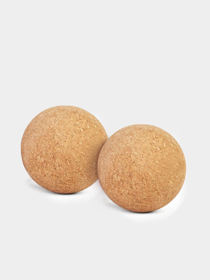 Premium Cork Massage Ball Set of 3 (2x4cm & 1x2cm) - Yoga, Myofascial Release & Trigger Point Therapy - Perfect for Home Gym, Office & Travel Pain Relief