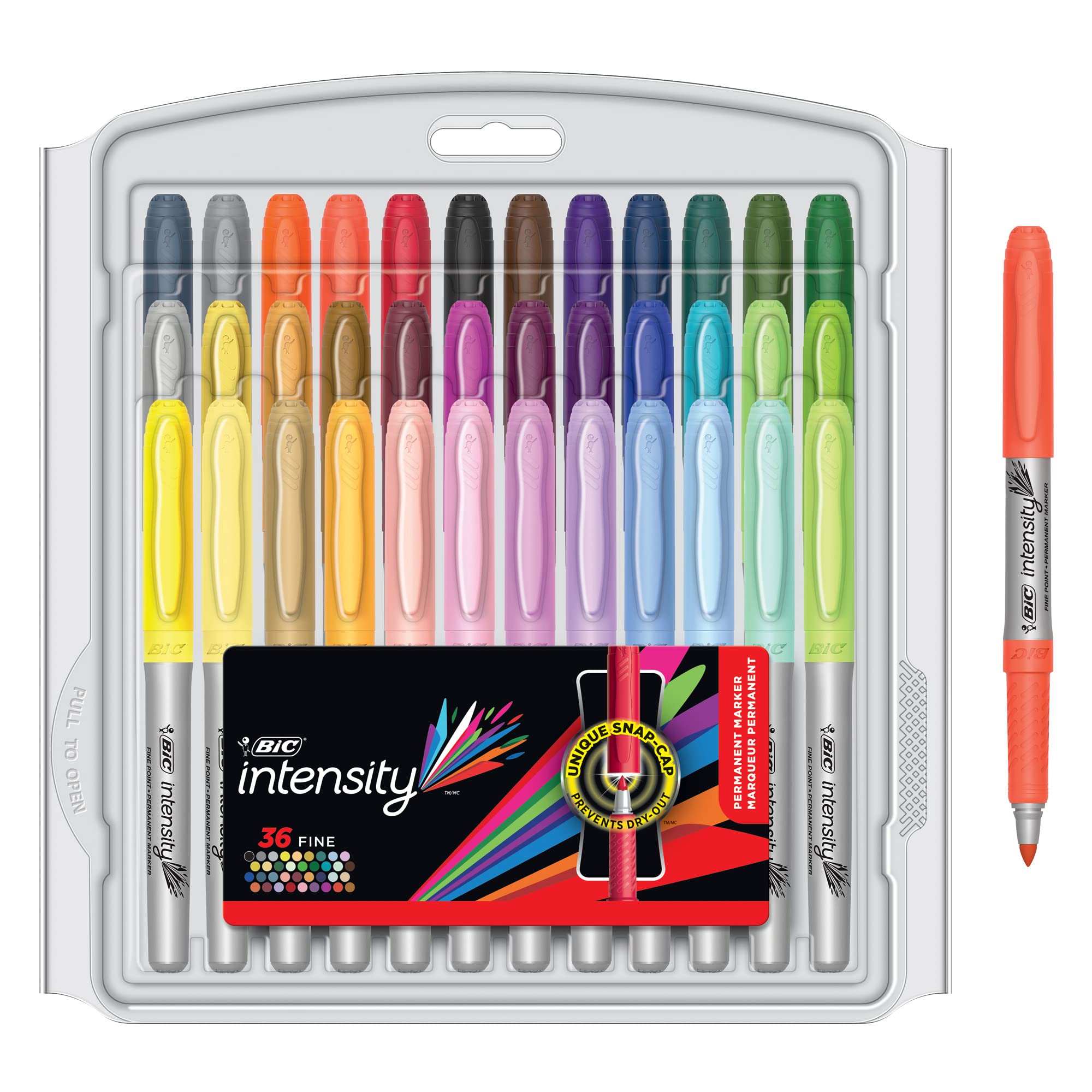 BIC Fine Point Permanent Markers, 36-Count Pack - for Office & School Supplies