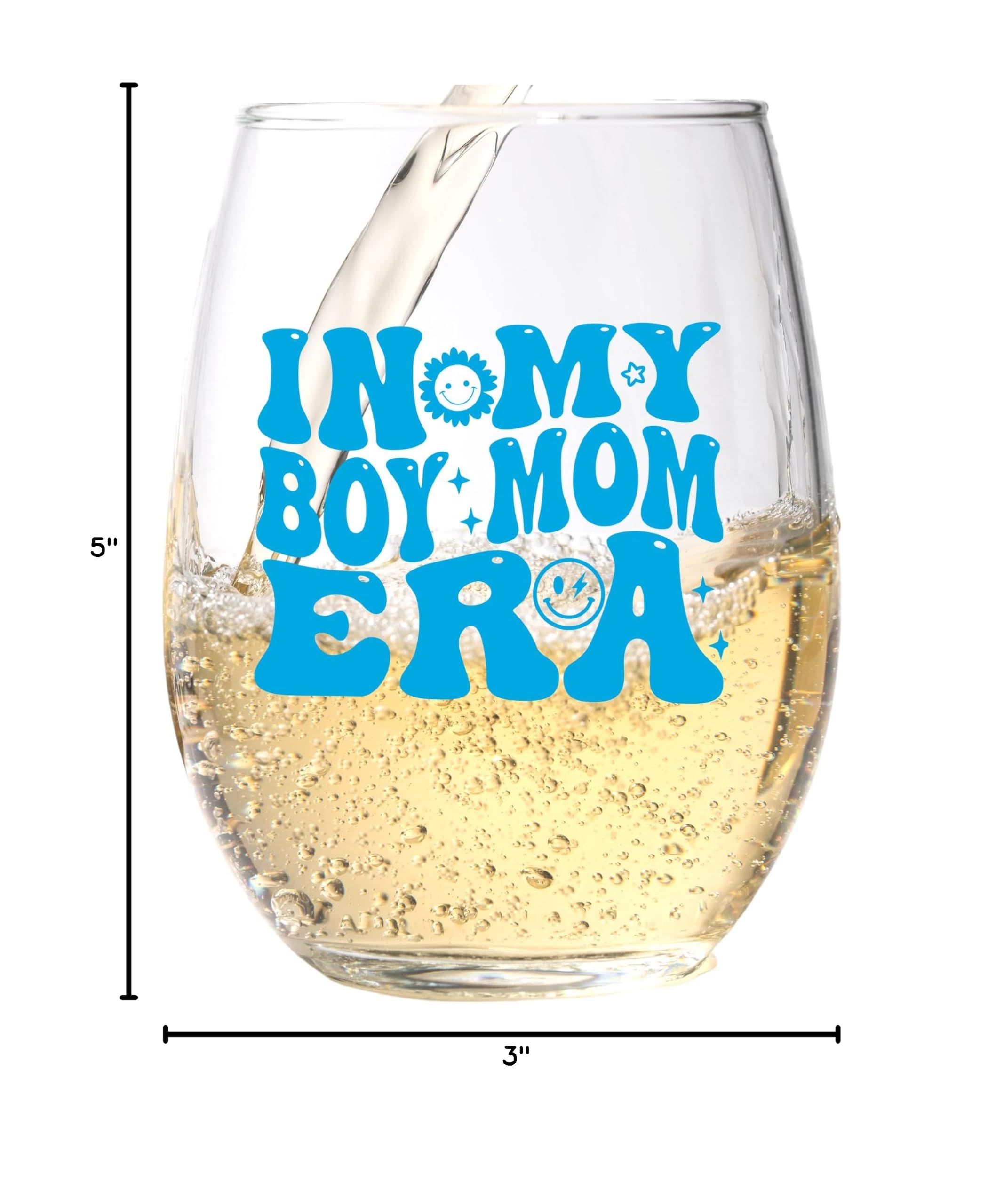 In My Boy Mom Era Wine Glass - Best Mom Gifts for New Mothers, Baby Shower, Birthday, Mothers Day, Valentines Day, or Christmas Gift for Mom - Best Mom Ever Wine Glasses from Son - Perfect for Relaxing Nights, Celebrations, and Special Moments