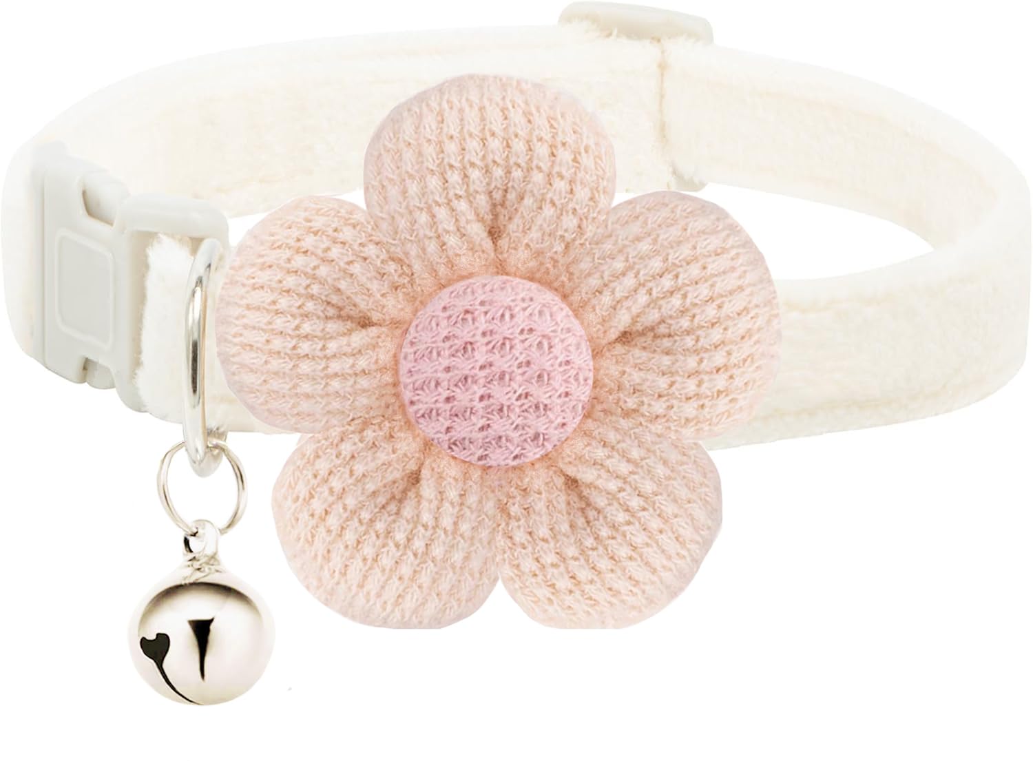Small Dog Collar with Flower & Bell - Adjustable XS Puppy Collar for Tiny Dogs - Perfect for Small Breed Puppies, Training & Daily Walks (Ideal for Girl & Boy Dogs)