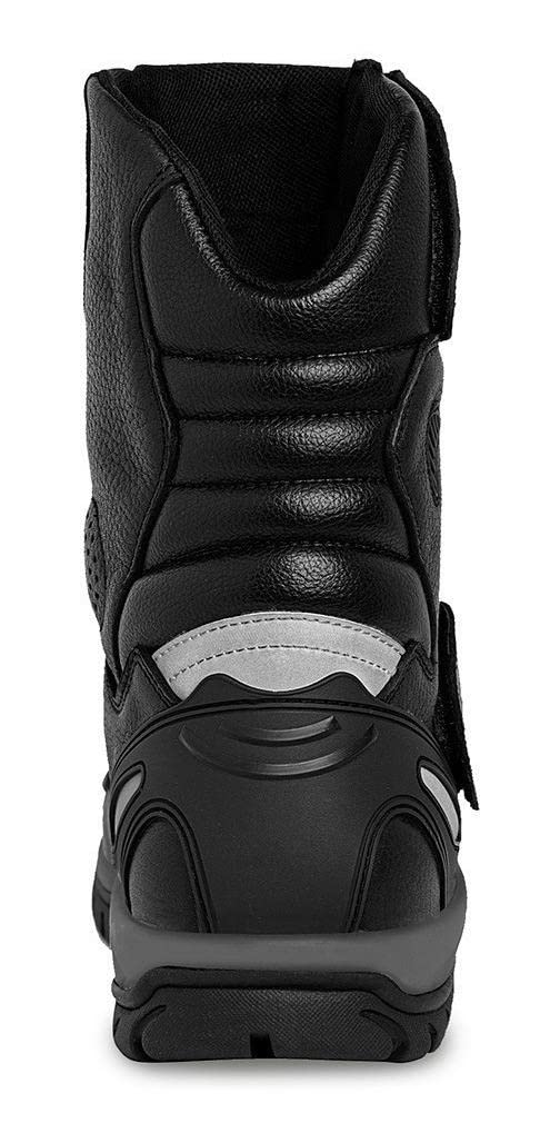 WORKLAND 77418 Men's Motorcycle Boots - Genuine Leather Riding Boots with Ankle Protection - Slip-Resistant Rubber Sole & Reflective Safety Design - Durable Motorcycle Shoes for Men (Ideal for Cruiser, Touring & Adventure Riding)