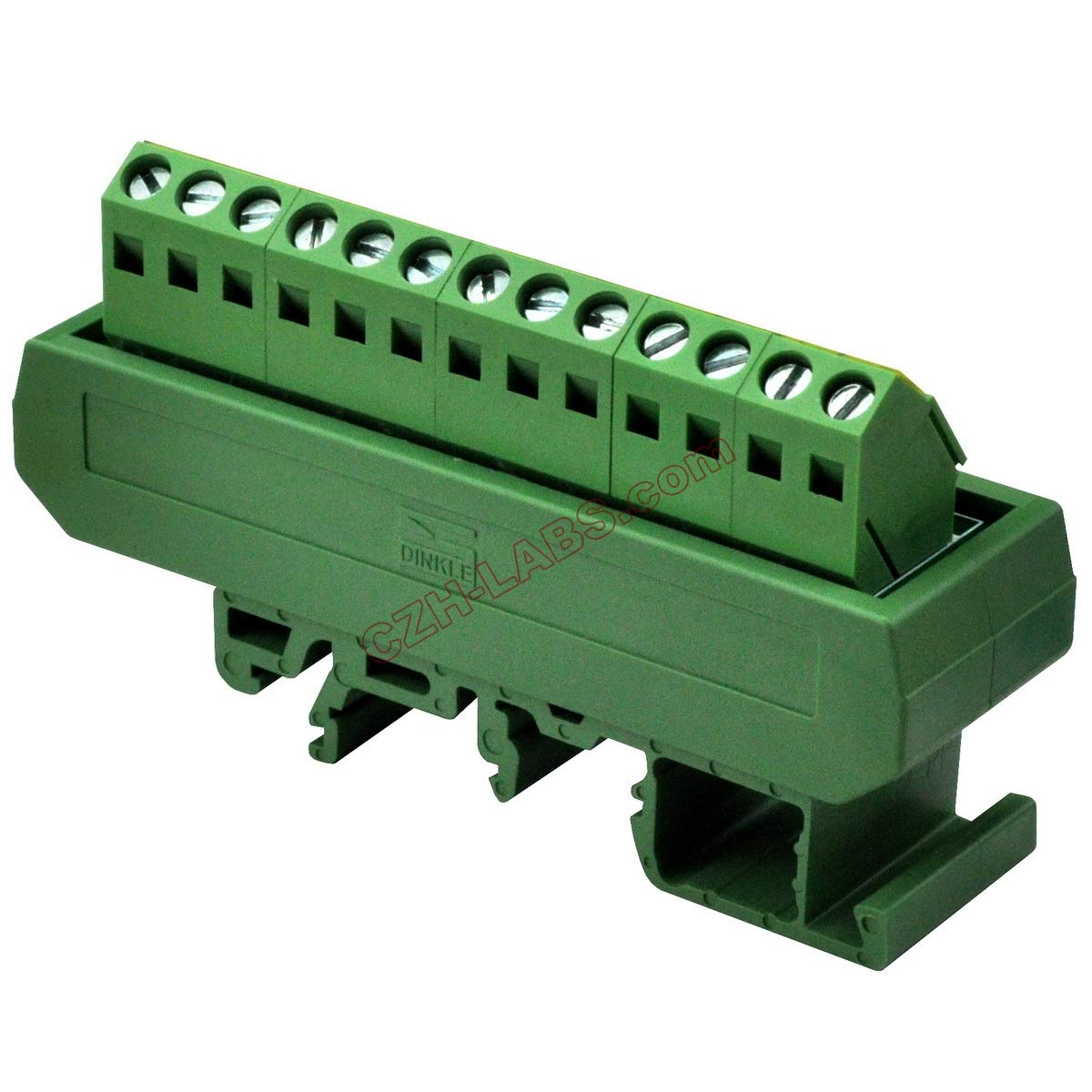 16A/300V DIN Rail Mount Screw Terminal Block - 13 Position Slim Distribution Module for Industrial Control Panels & Electrical Wiring