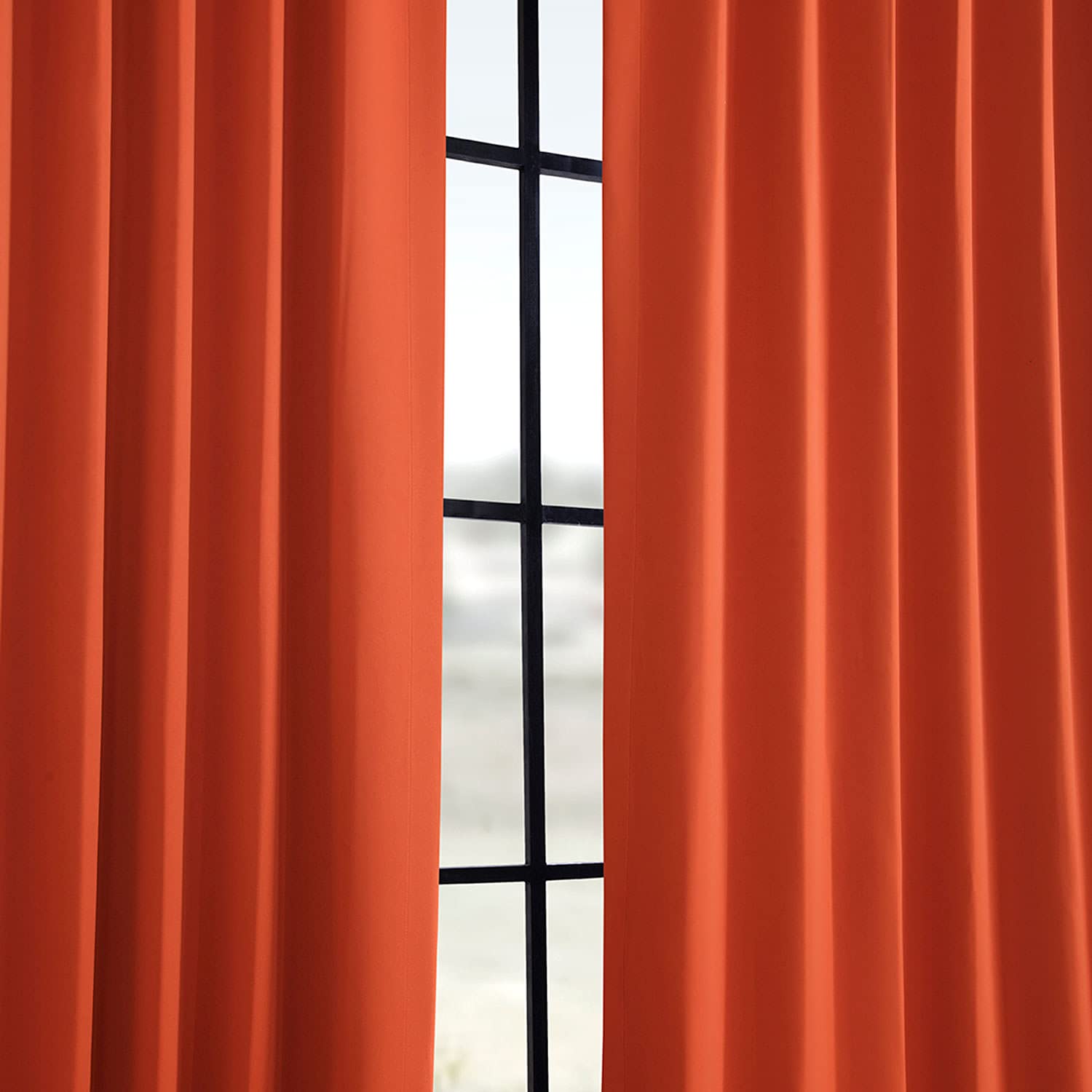 Room Darkening Curtains 84 Inches Long - Blackout Drapes for Bedroom & Living Room (1 Panel, 50x84 Inches) | HPD Half Price Drapes in Navajo Rust | Perfect for Light Control, Privacy & Home Decor