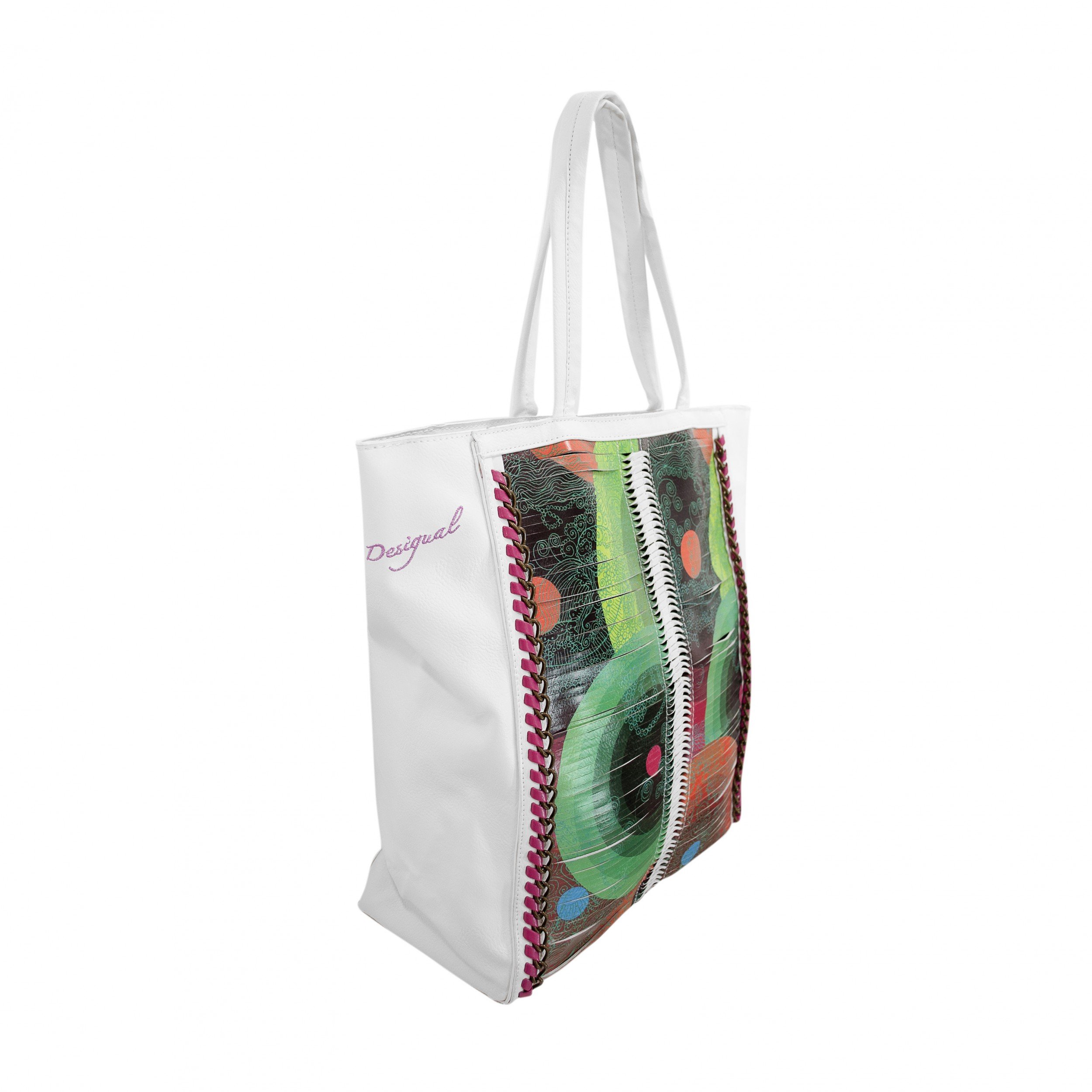 Desigual Chain Me Shopping Travel Tote Bag - Stylish & Spacious Women's Shoulder Bag for Shopping, Work & Travel | Perfect for Daily Commute, Office & Weekend Getaways