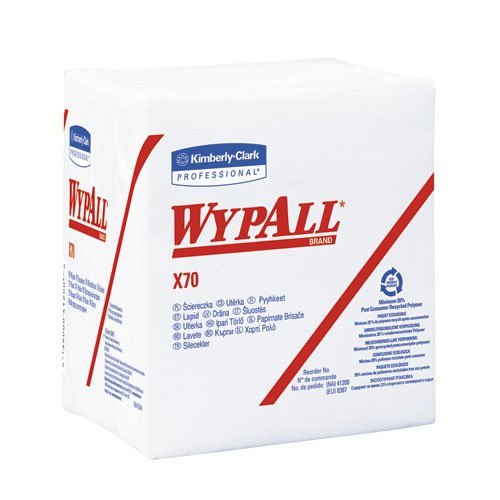 KCC41200 - WypAll X70 Heavy-Duty Quarterfold Industrial Cleaning Rags | Multi-Purpose Shop Towels for Automotive, Workshop & Home Use
