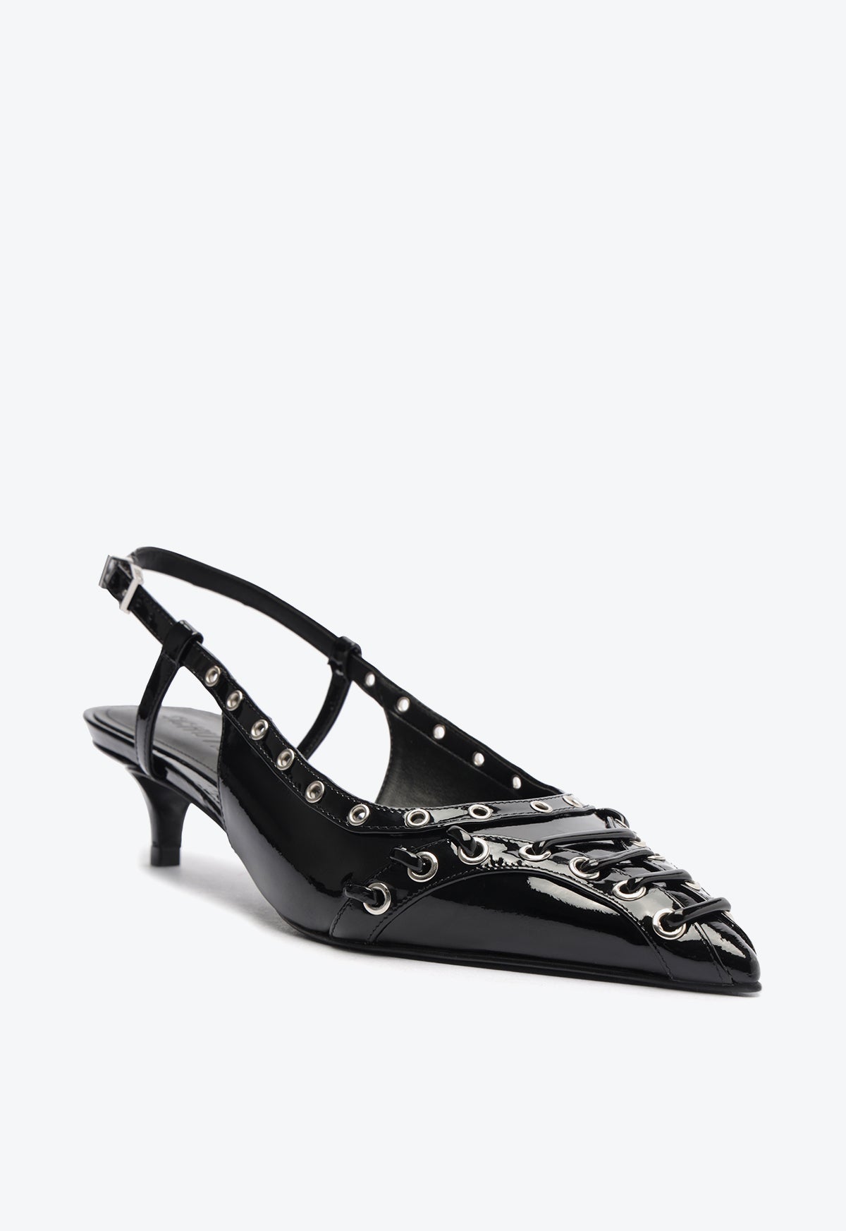 Ruth Mid Heel Patent Leather Pumps for Women - Elegant Office & Party Shoes | Comfortable Work & Evening Wear
