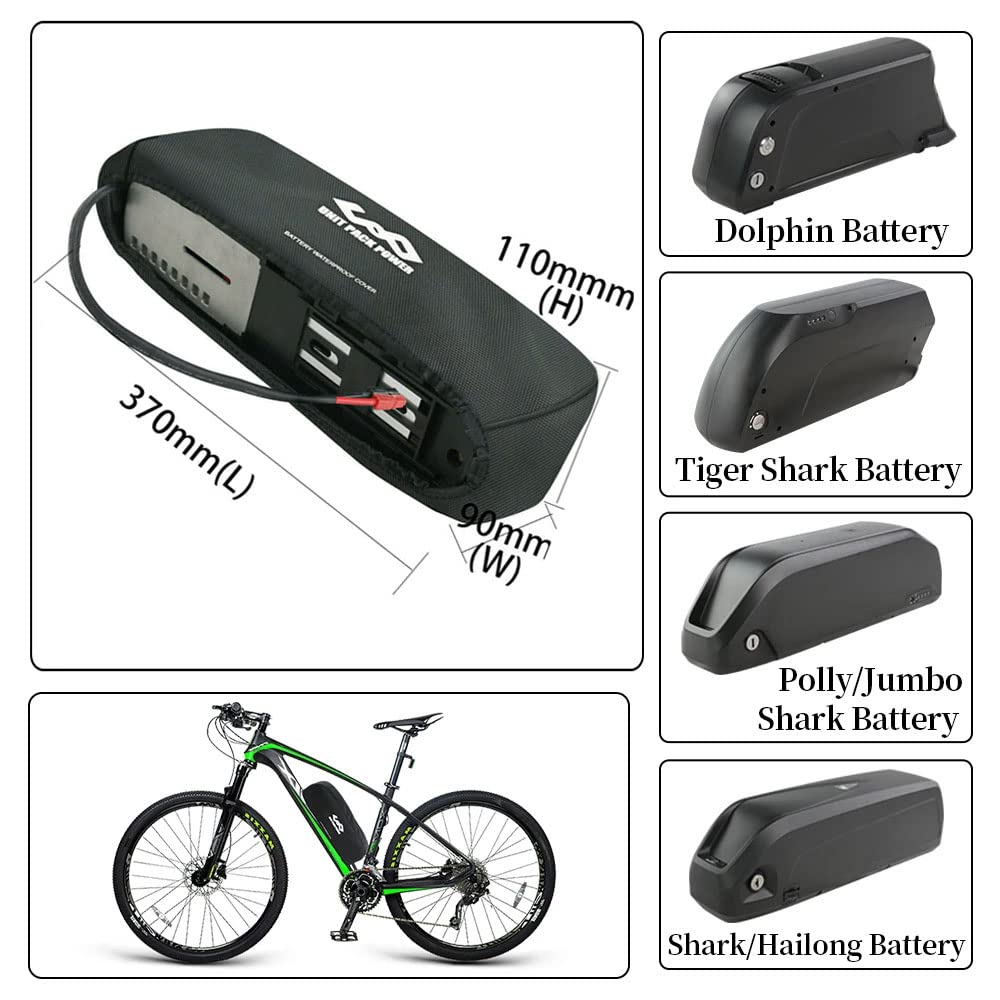 **Waterproof Ebike Battery Case - Durable Bicycle Battery Protector Bag for Hailong, Shark & Dolphin Batteries - Anti Mud, Dustproof & Wear-Resistant Frame Bag - Perfect for Commuting, Off-Road & Outdoor Adventures**