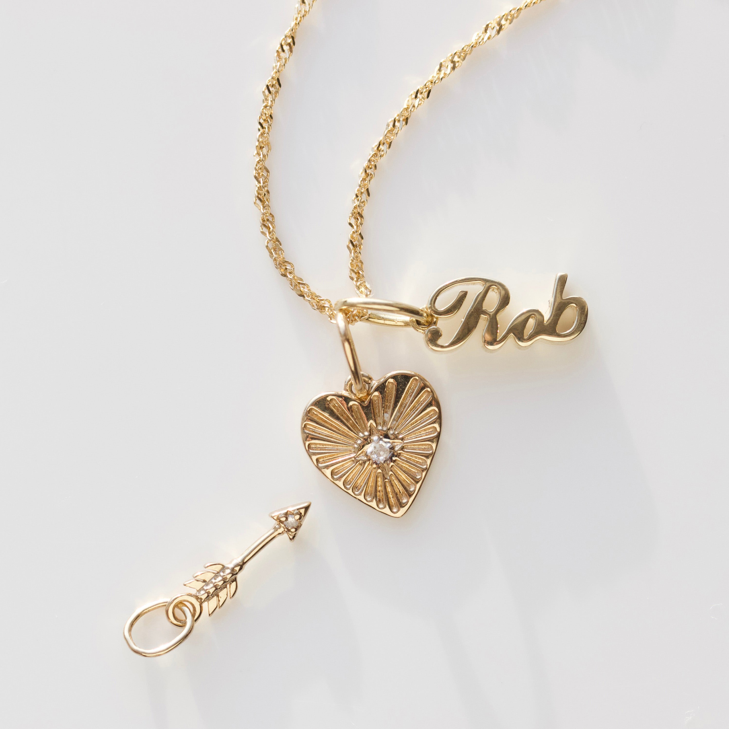 Personalized 'Say My Name' Charm Necklace - Custom Engraved Name Jewelry Gift for Her, Birthday, Anniversary, Valentine's Day