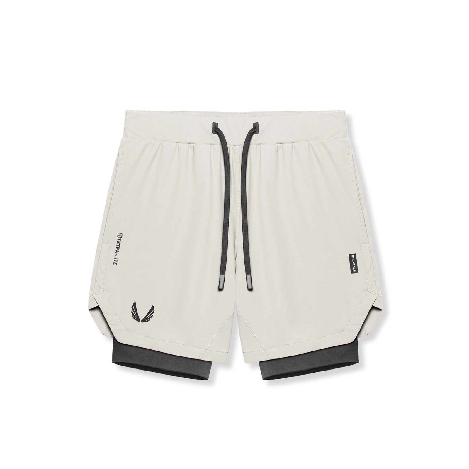 Tetra Lite® 7 Liner Short - Stone Wings/Black Color - Comfortable Athletic Shorts for Running, Gym Workouts & Outdoor Activities