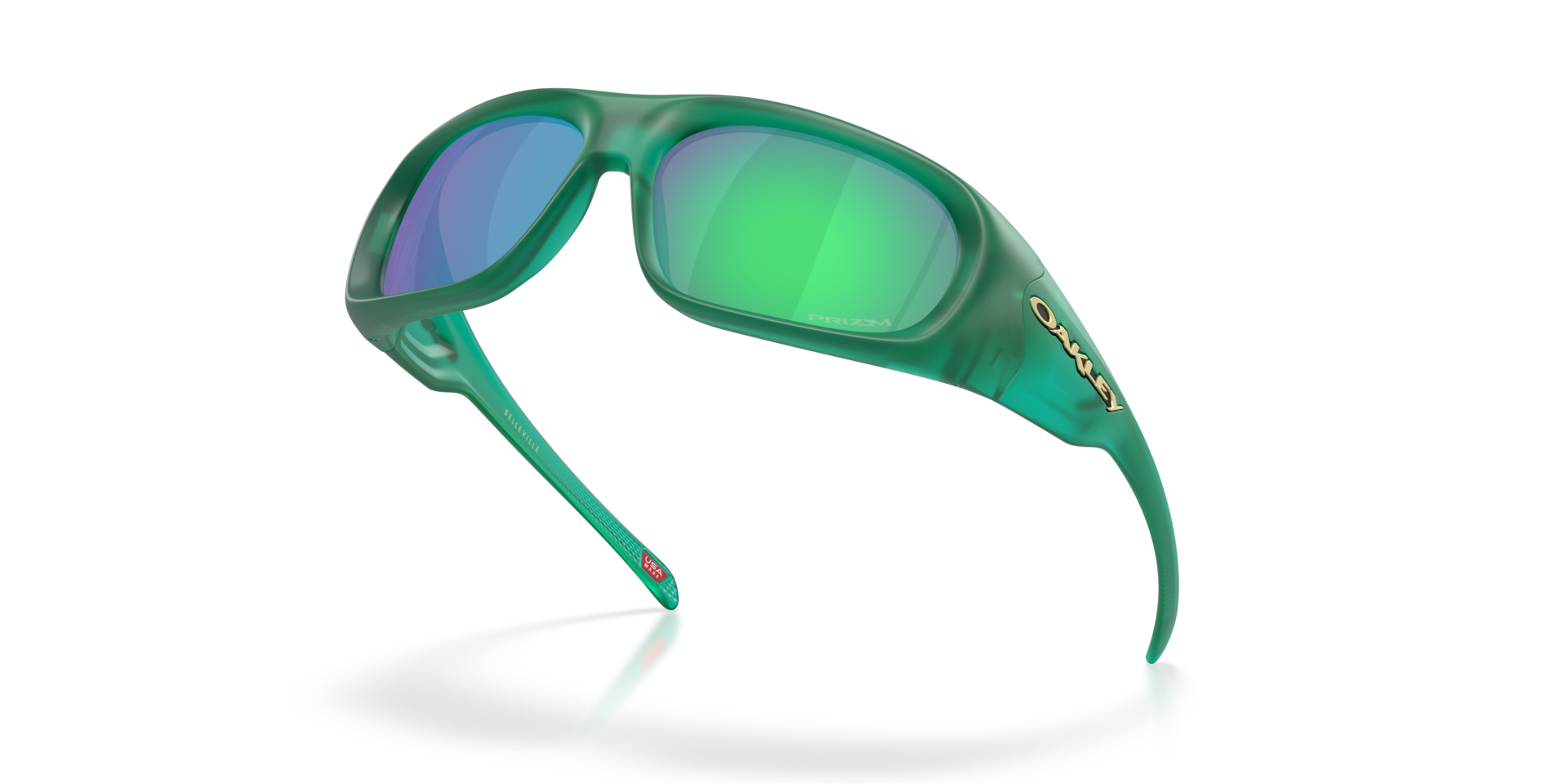 BELLEVILLE Matte Transparent Viridian & Prizm Jade Polarized Sunglasses for Men and Women - UV Protection, Fashionable Outdoor Sports & Driving Shades