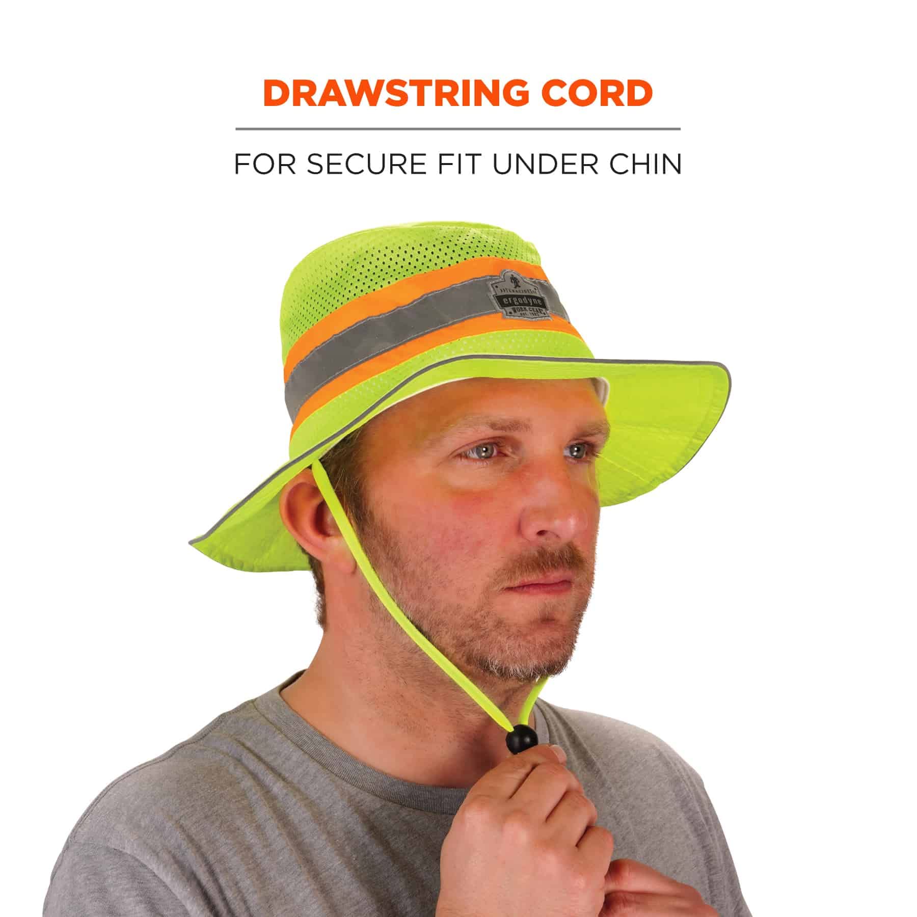 Ergodyne Chill Its 8935CT Cooling Ranger Sun Hat - PVA Cooling Technology, High Visibility & Reflective for Outdoor Work, Hiking, and Summer Activities