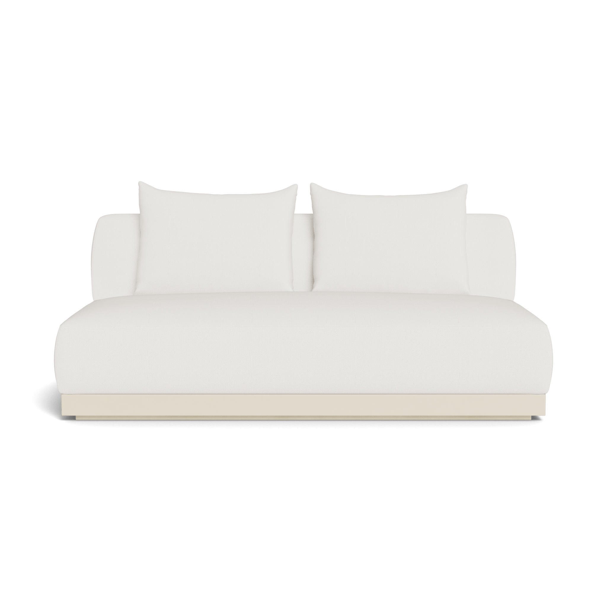 Amalfi 2-Seat Armless Sofa - Modern Loveseat for Small Spaces, Living Room, Apartment & Office - Soft Fabric Upholstery, Comfortable Seating for Relaxing & Socializing
