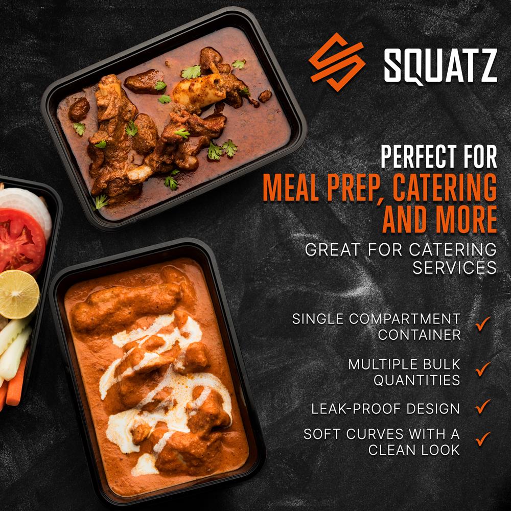 Microwave Safe Food Storage Container with Lid and Utensil Set - Perfect for Meal Prep, Leftovers & Office Lunch