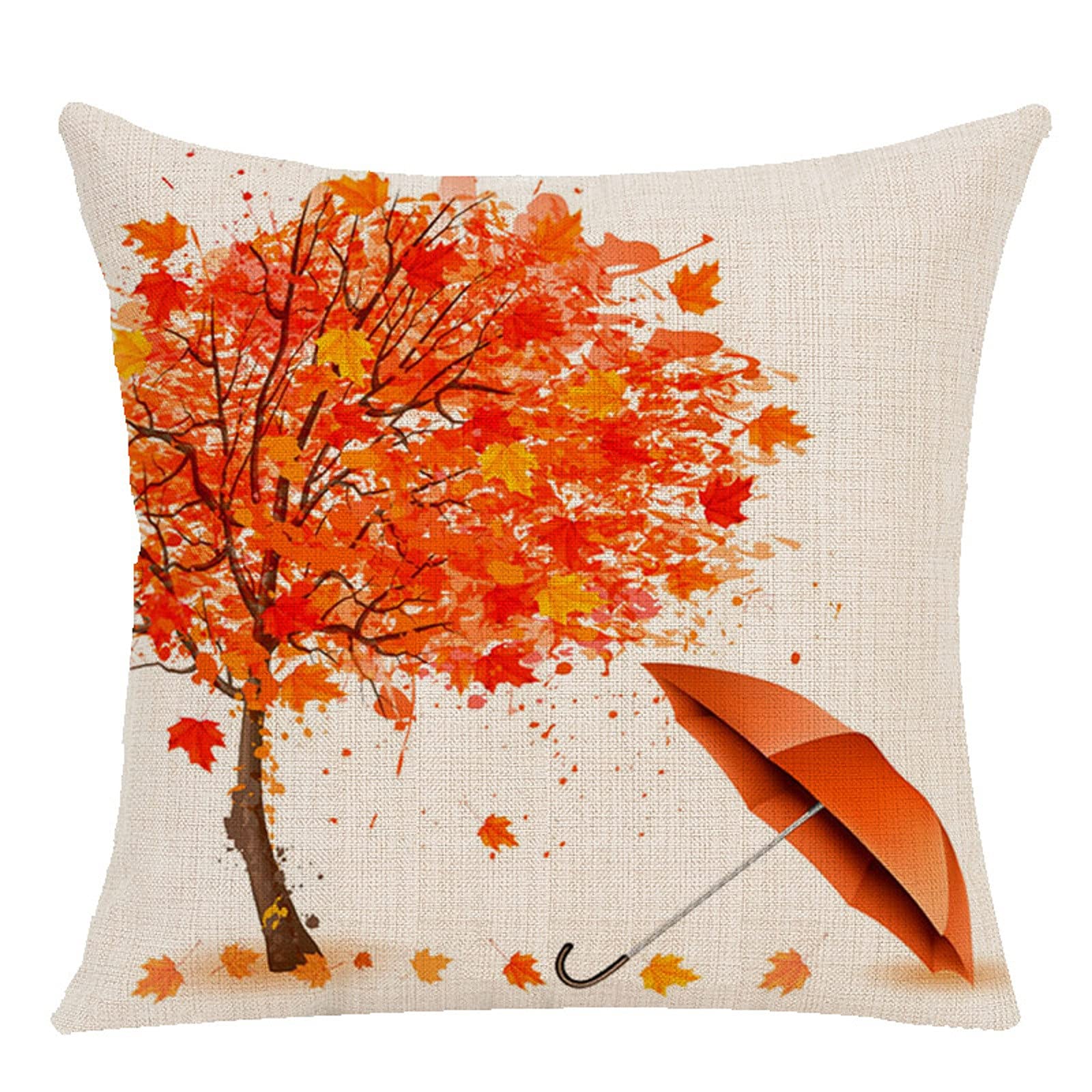 Premium 8#YG Red Maple Leaves Pillow Cover - Soft Cushion Case for Sofa, Bed & Bicycle Decor - Home & Outdoor Decorative Accent