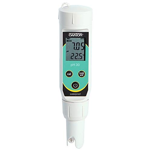 Oakton WD-35634-30 pHTestr 30 Waterproof Digital pH Meter with Temperature Measurement - Ideal for Aquariums, Pools, Hydroponics & Laboratory Testing