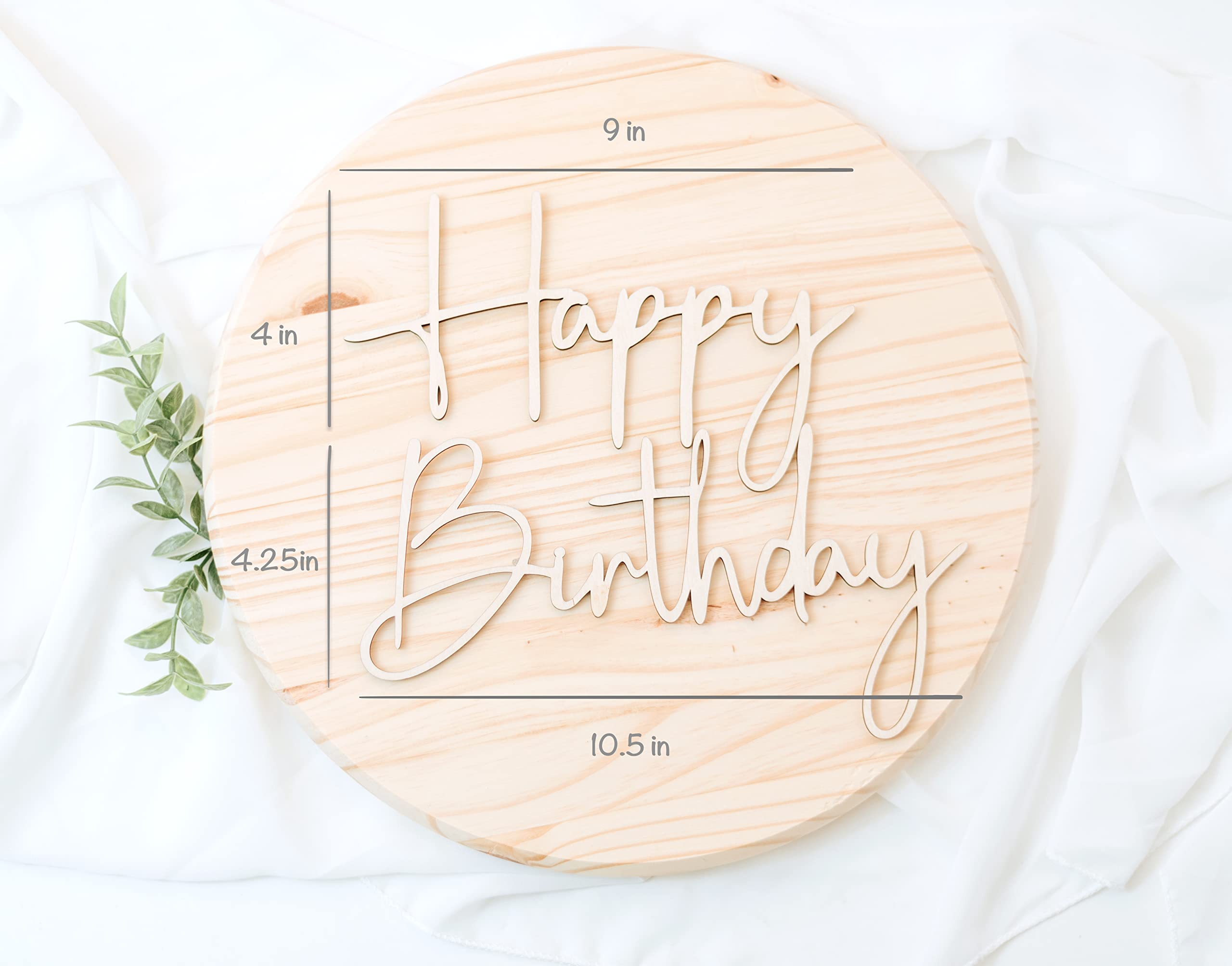 Wooden Boho Rainbow Cake Topper & Happy Birthday Sign - Gender Neutral Baby Shower & Birthday Party Decor for Boys and Girls | Boho Rainbow Theme Cake Decoration for Baby Showers, First Birthdays & Gender Reveal Parties