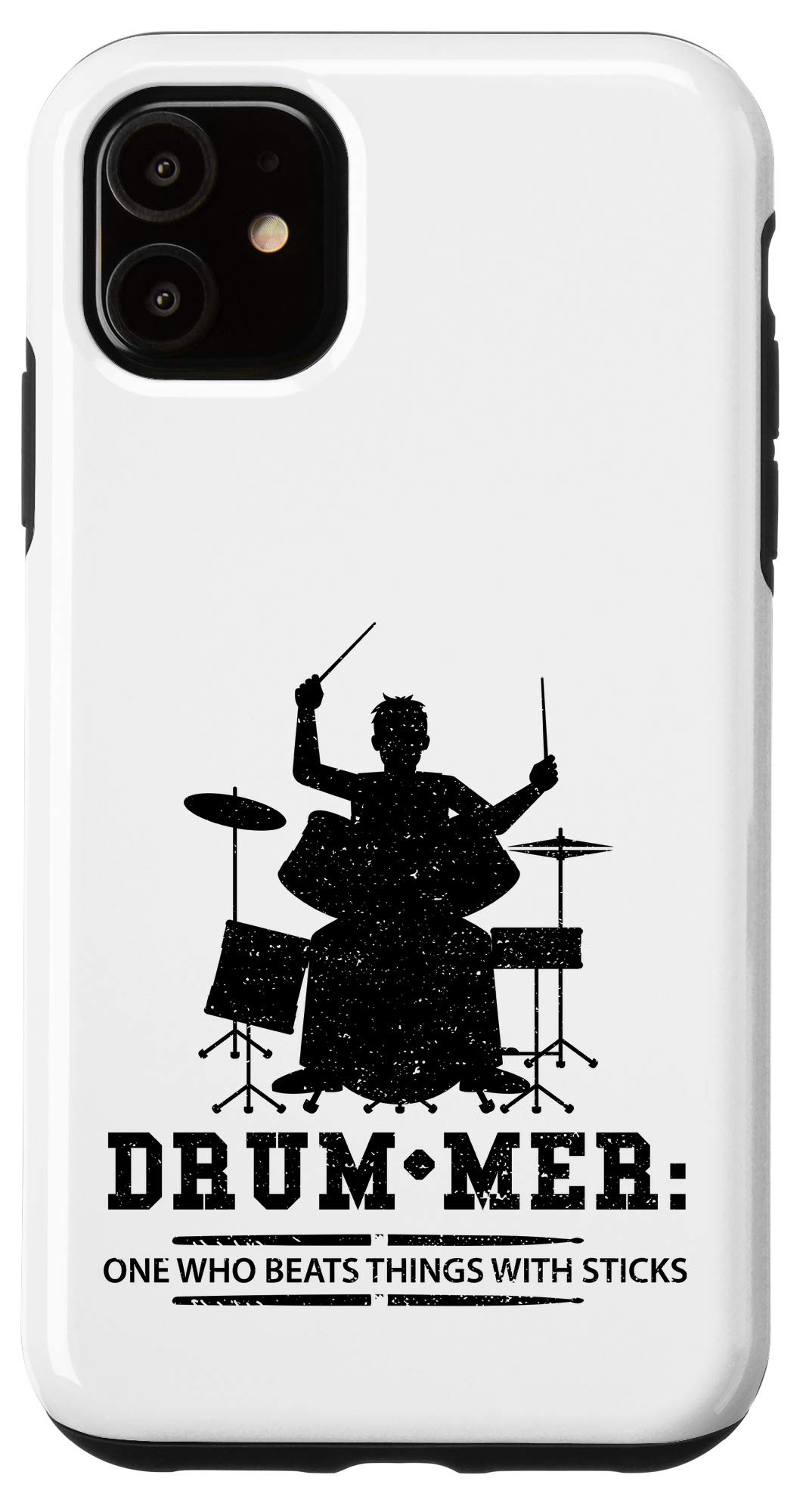 iPhone 11 Drum Enthusiast Case - Funny Drummer Definition & Music Lover Phone Cover - Perfect for Drummers, Musicians & Music Festival Fans