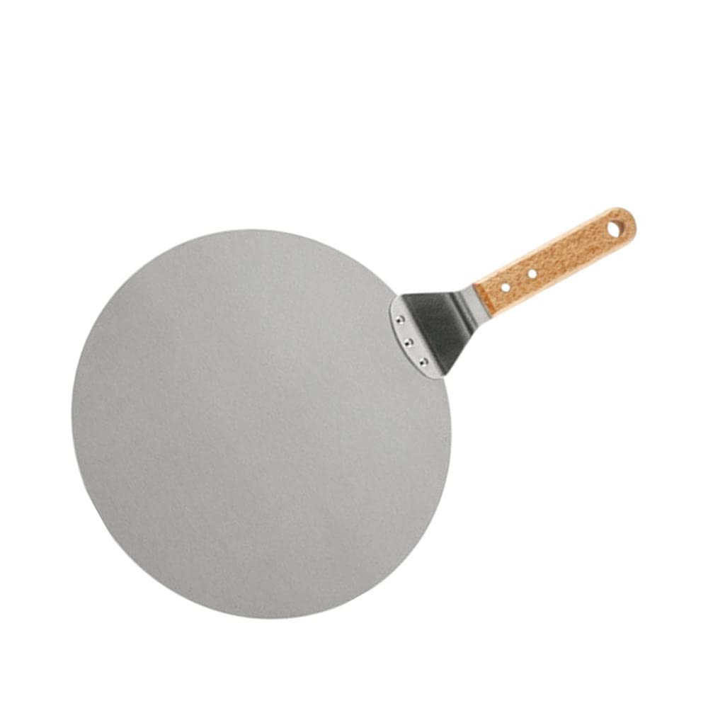 FAKEME 12 Inch Pizza Peel Paddle with Wooden Handle - Professional Pizza Shovel for Baking, BBQ & Pastry Making - Perfect for Home Kitchen, Restaurant & Outdoor Cooking