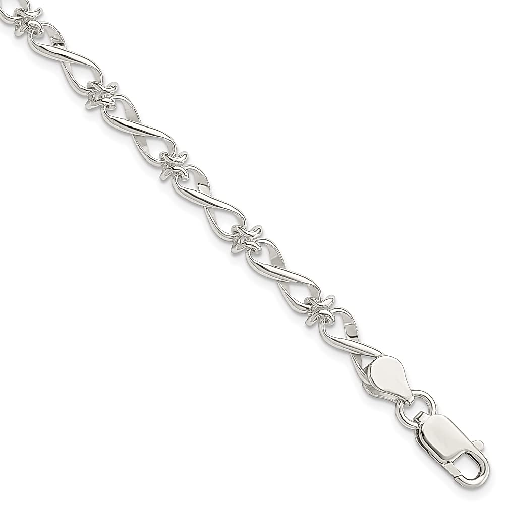 925 Sterling Silver Link Bracelet for Women - 7.5 Inch Elegant Fine Jewelry Gift for Her - Perfect for Anniversaries, Birthdays & Special Occasions