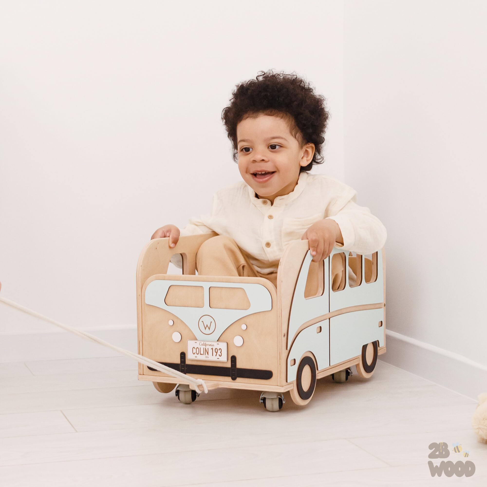 Personalized Wooden Toy Box with Wheels - Kids Toy Storage Organizer for Boys & Girls - Nursery & Playroom Furniture - Baby Room Decor & Book Storage - Perfect Birthday & Christmas Gift for Toddlers (Ideal for Playrooms, Bedrooms & Daycare Centers)