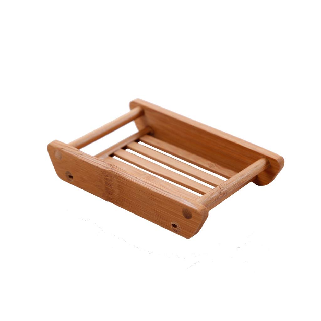 Natural Wooden Soap Holder - Handcrafted Bathroom Soap Dish for Sponge & Scrubber | Rustic Wood Soap Case for Sink, Shower & Countertop Organization