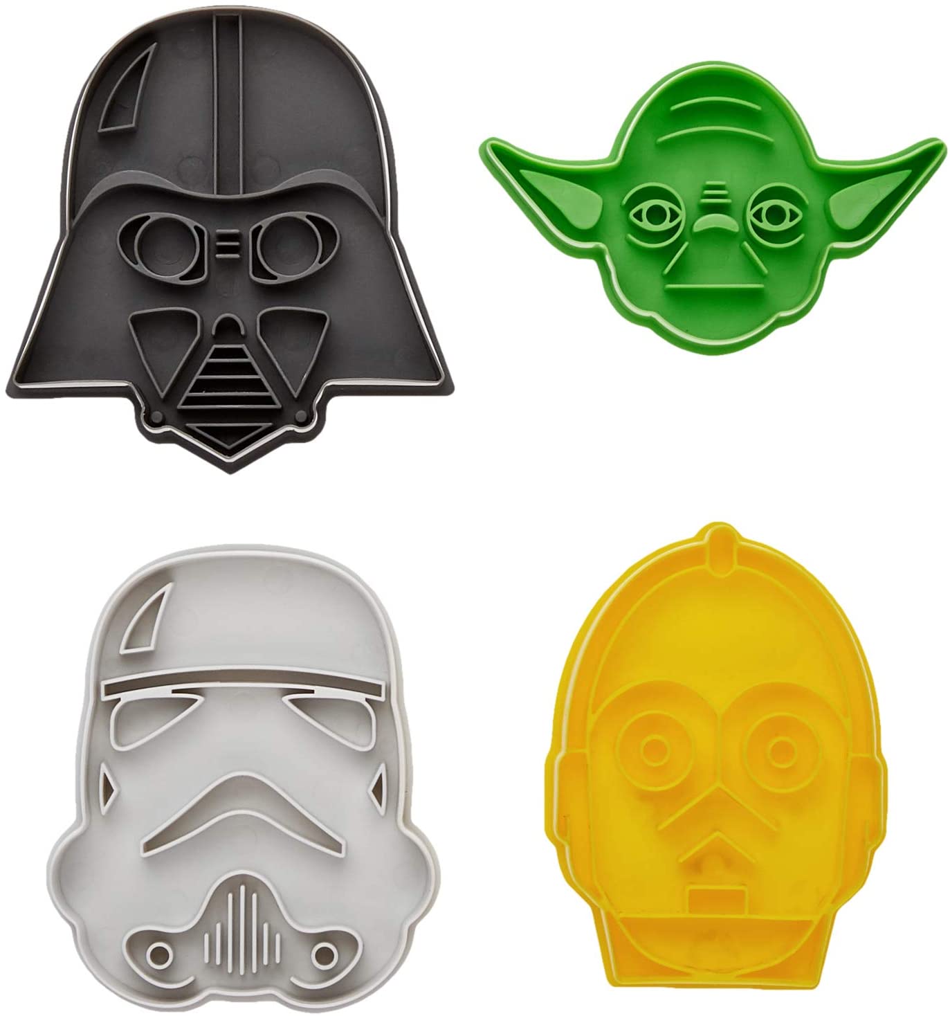 W&P Limited Edition Star Wars 6-Piece Baking Set - Darth Vader & Stormtrooper Design Cookie Cutters, Rolling Pin & More - Perfect for Star Wars Fans, Birthday Gifts & Holiday Baking (Kitchen Essentials)